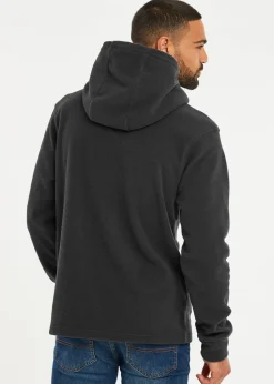 Threadbare Dark Grey Microfleece Overhead Hoodie