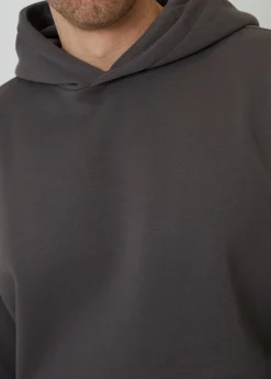 Threadbare Dark Grey Relaxed Fit Pullover Hoodie