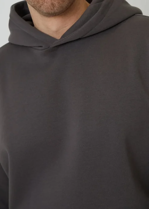 Threadbare Dark Grey Relaxed Fit Pullover Hoodie