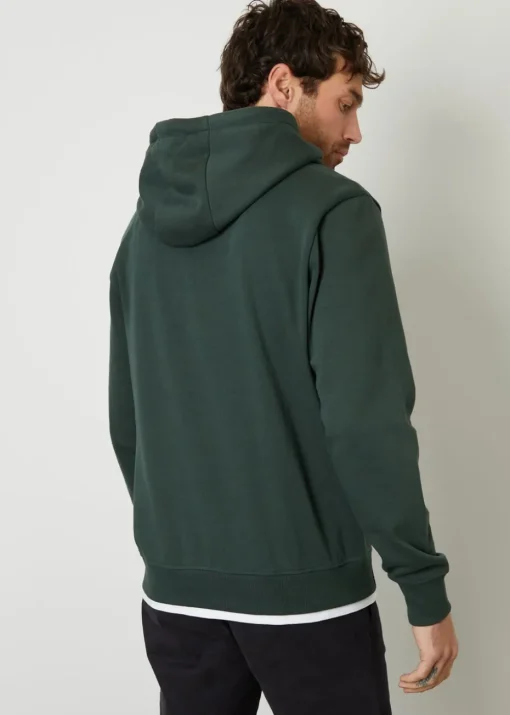 Threadbare Green Mock T-Shirt Pullover Hoodie