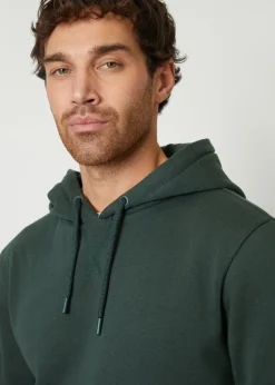 Threadbare Green Mock T-Shirt Pullover Hoodie