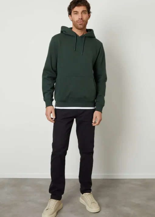 Threadbare Green Mock T-Shirt Pullover Hoodie