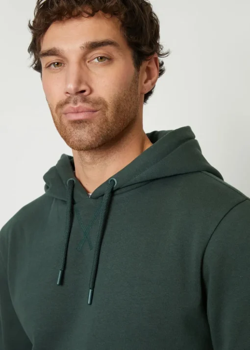 Threadbare Green Mock T-Shirt Pullover Hoodie