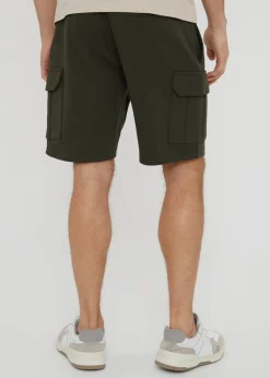 Threadbare Khaki Cargo Pocket Sweat Shorts