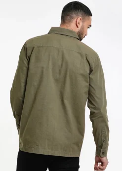 Threadbare Khaki Lightweight Cotton Shacket