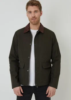 Threadbare Khaki Showerproof Collared Lightweight Jacket