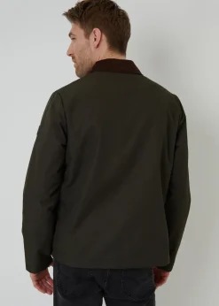 Threadbare Khaki Showerproof Collared Lightweight Jacket