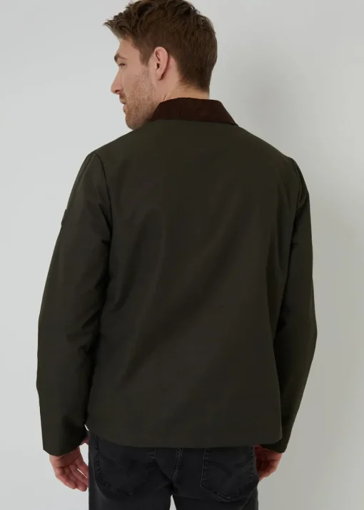 Threadbare Khaki Showerproof Collared Lightweight Jacket