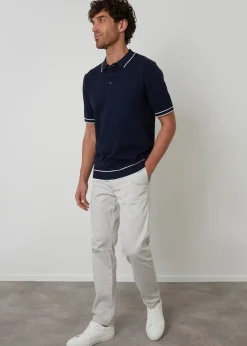 Threadbare Knitted Short Sleeve Polo Shirt