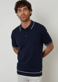 Threadbare Knitted Short Sleeve Polo Shirt
