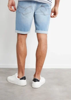 Threadbare Light Blue Edmonton Turn Up Denim Shorts