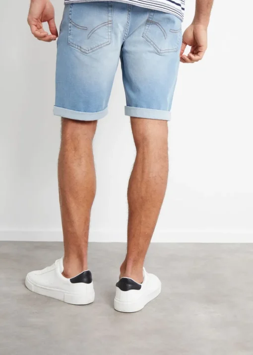 Threadbare Light Blue Edmonton Turn Up Denim Shorts