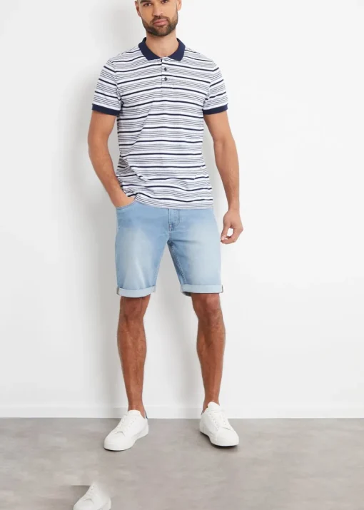 Threadbare Light Blue Edmonton Turn Up Denim Shorts