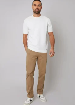 Threadbare Natural Textured Front Knitted T-Shirt