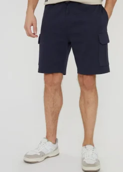 Threadbare Navy Cargo Pocket Sweat Shorts