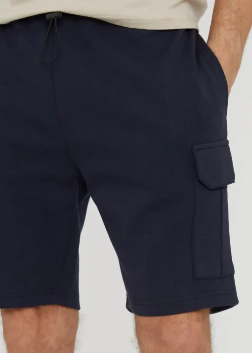 Threadbare Navy Cargo Pocket Sweat Shorts
