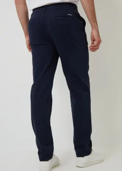Threadbare Navy Cotton Elasticated Waist Chino Trousers