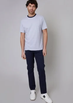 Threadbare Navy 2-Pack Regular Fit Cotton Chino Trousers With Stretch