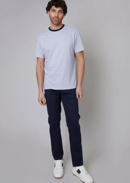 Threadbare Navy 2-Pack Regular Fit Cotton Chino Trousers With Stretch