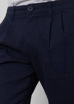 Threadbare Navy Relaxed Fit Cotton Chino Trousers With Stretch
