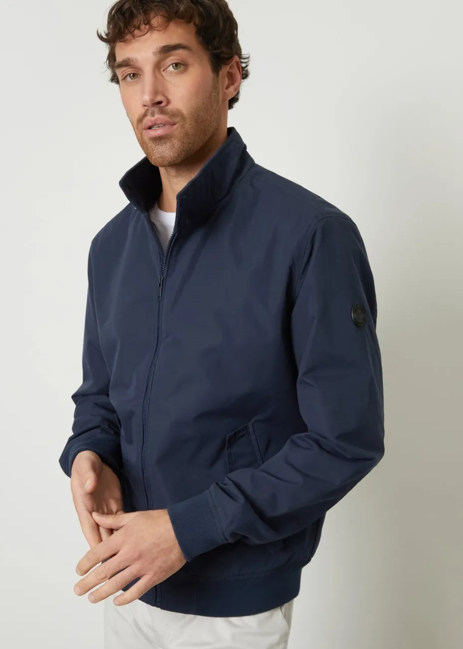 Threadbare Navy Zip Up Harrington Style Jacket