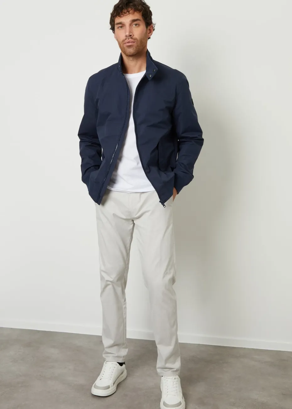 Threadbare Navy Zip Up Harrington Style Jacket