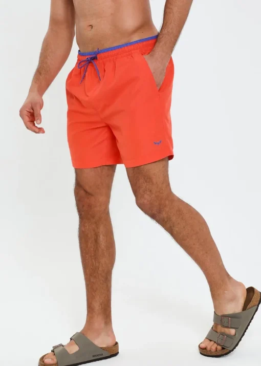 Threadbare Red Swim Shorts