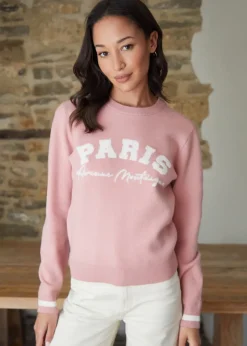 Threadbare Rose Varsity Knitted Jumper