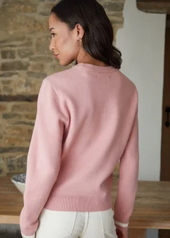 Threadbare Rose Varsity Knitted Jumper