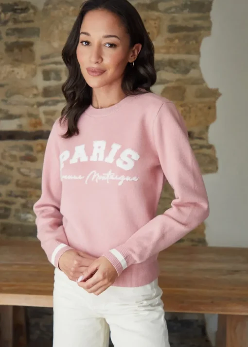 Threadbare Rose Varsity Knitted Jumper