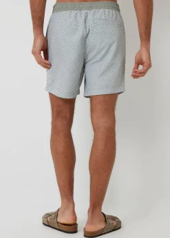 Threadbare Soft Green 2 Pack Geometric Print Swim Shorts