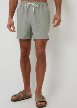 Threadbare Soft Green 2 Pack Geometric Print Swim Shorts