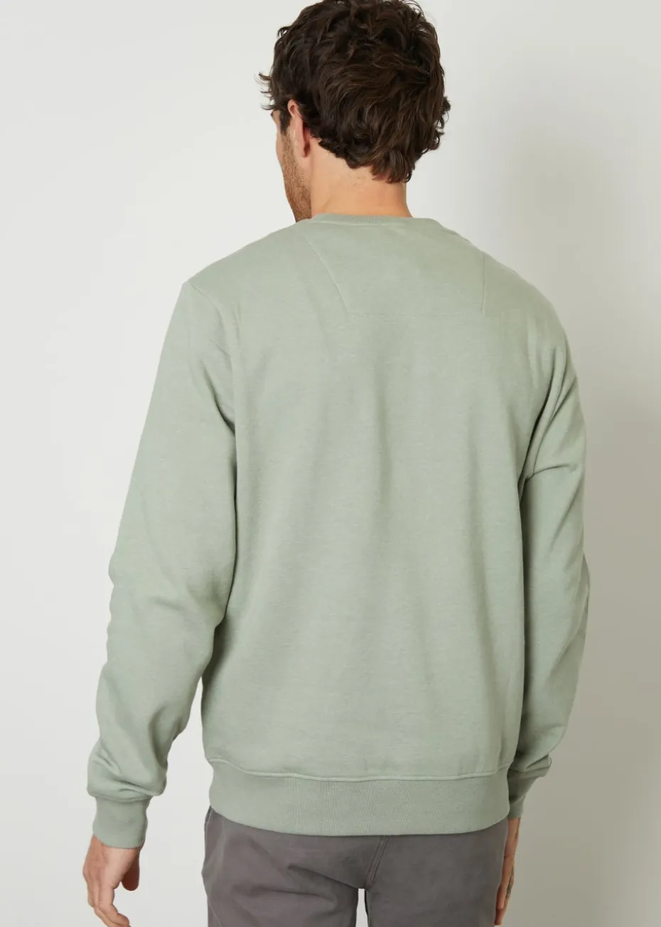 Threadbare Soft Green Cotton Blend Satsuma Crew Neck Sweatshirt