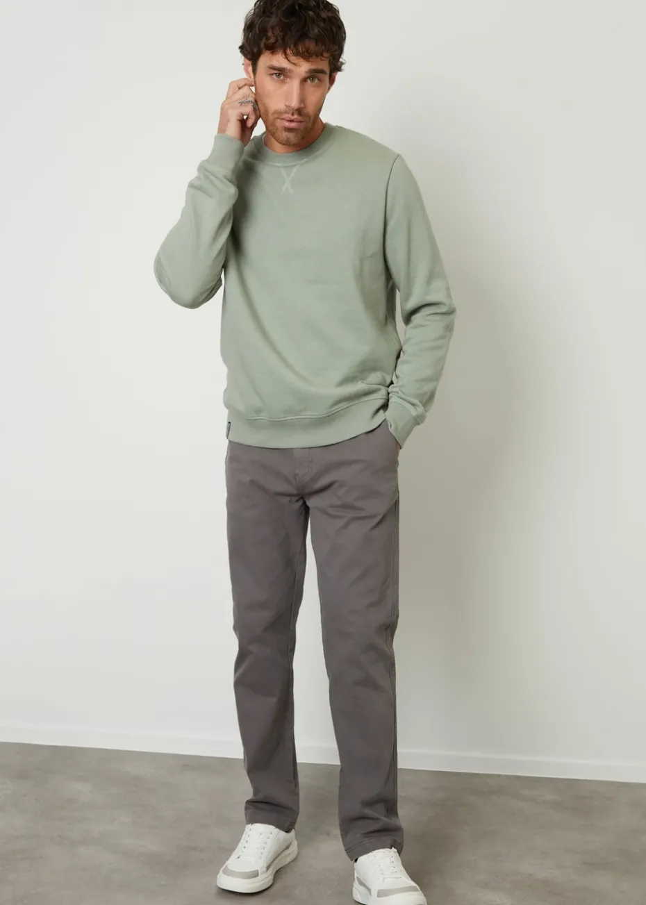 Threadbare Soft Green Cotton Blend Satsuma Crew Neck Sweatshirt