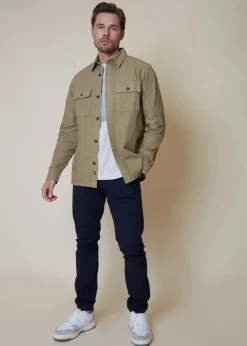 Threadbare Stone Lightweight Cotton Shacket