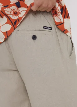 Threadbare Stone Linen Blend Trousers