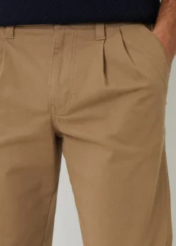 Threadbare Stone Relaxed Fit Cotton Chino Trousers With Stretch