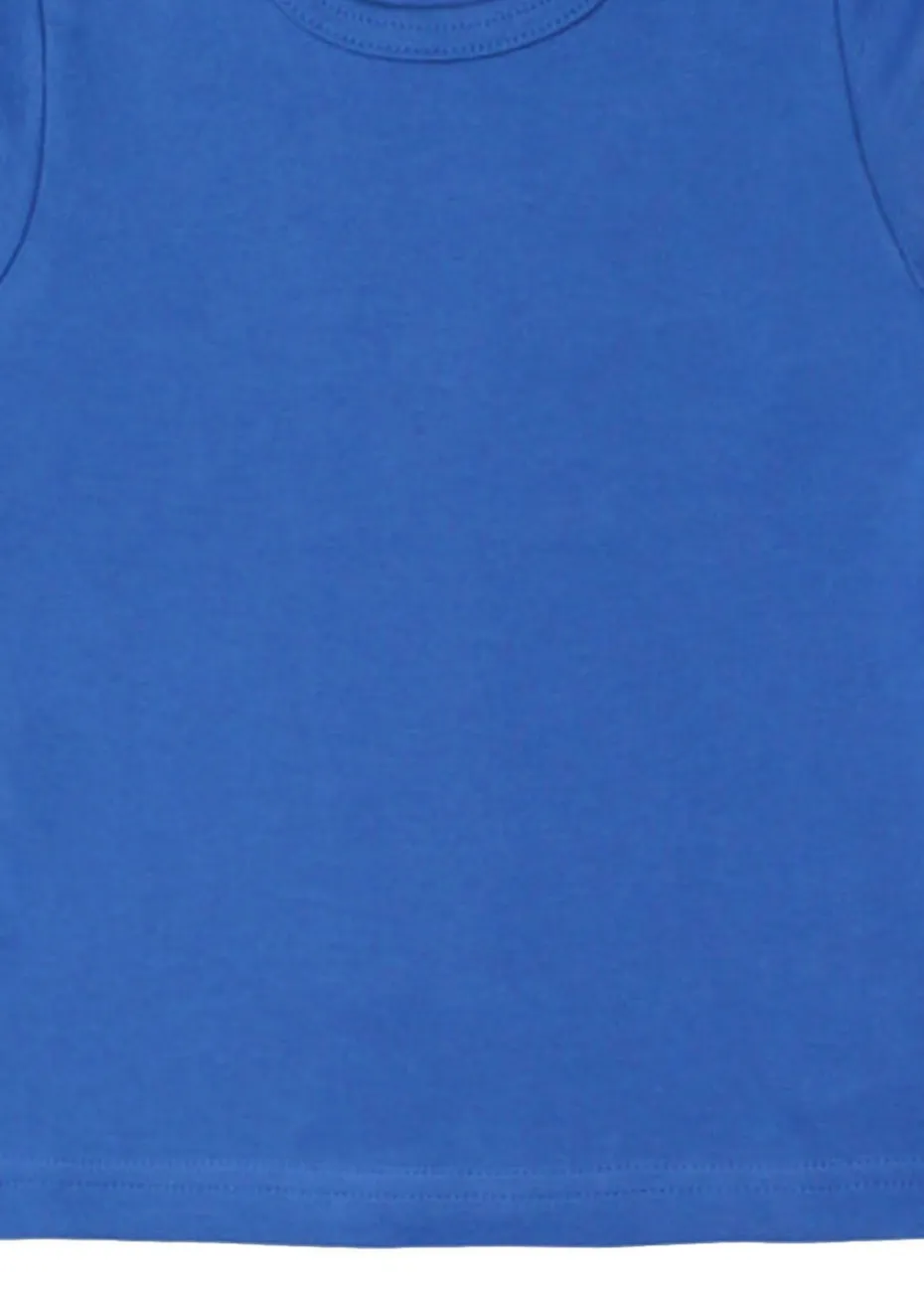 Toby Tiger Boys Organic Blue Basic Long Sleeved T-Shirt (6 Months-8 Years)