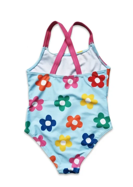 Toby Tiger Multi Colour Flower Print Kids Swimsuit (2 years - 8 years)