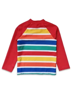 Toby Tiger Multi Colour Stripe Print Kids Rash Vest (2 years - 8 years)