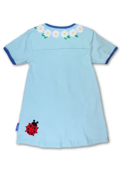 Toby Tiger Organic Blue Garden Applique T-Shirt Dress (6 months - 6 years)