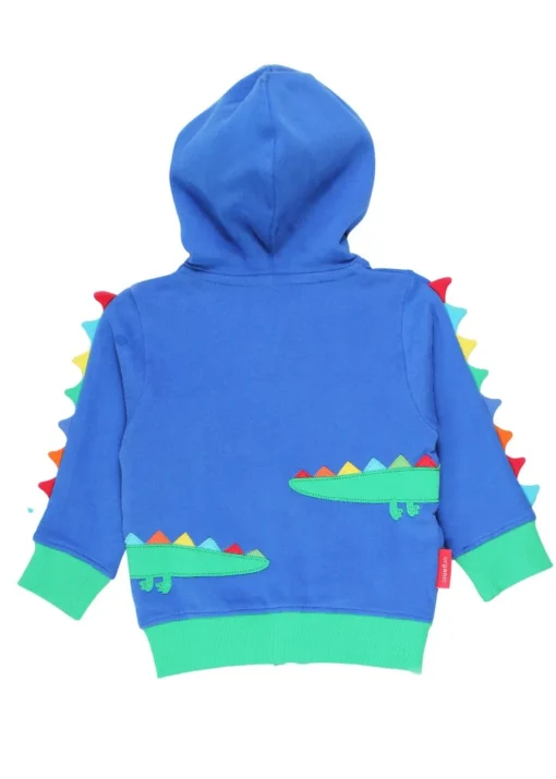 Toby Tiger Organic Green Crocodile Applique Hoodie (6 months - 6 years)