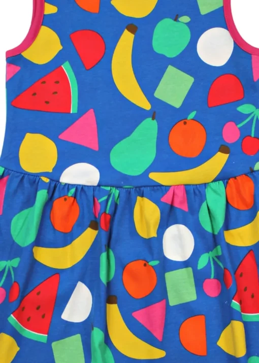 Toby Tiger Organic Multi Colour Fruit Print Summer Dress (6 months - 6 years)