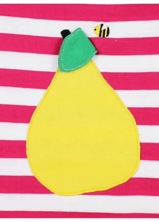 Toby Tiger Organic Pink Pear Applique T-Shirt (6 months - 8 years)