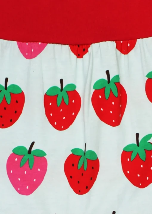 Toby Tiger Organic Red Strawberry Print Yoga Pants (Newborn - 3 years)
