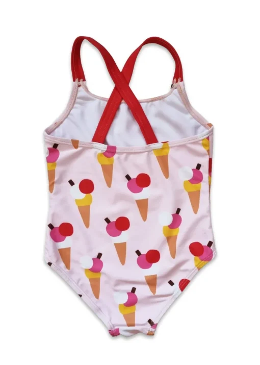 Toby Tiger Pink Ice Cream Print Kids Swimsuit (2 years - 8 years)