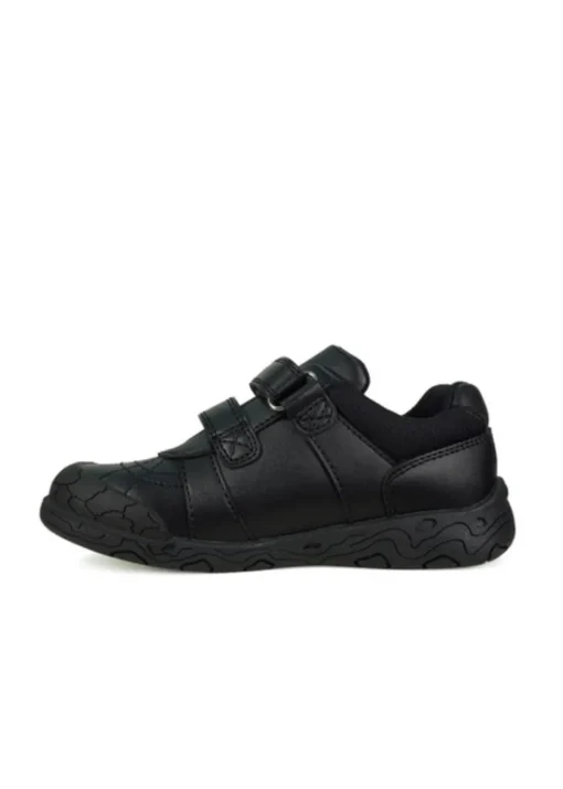 ToeZone Black Boys Rebel Dinosaur School Shoe (Younger 8- Older 2)