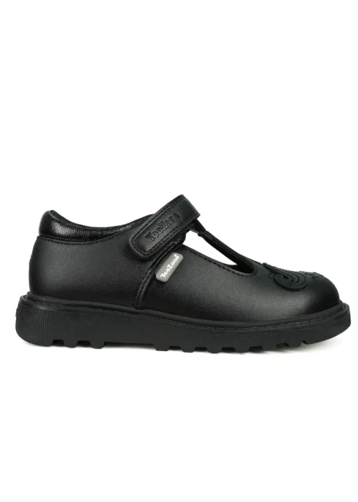 ToeZone Black Elsa Vegan Rip Tape Unicorn School Shoe (Younger 8- Older 3)