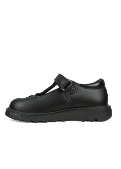 ToeZone Black Elsa Vegan Rip Tape Unicorn School Shoe (Younger 8- Older 3)