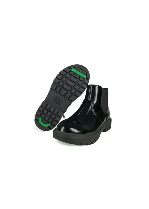 ToeZone Girls Black Cara Zip Ankle Boot (Younger 8 - Older 2)